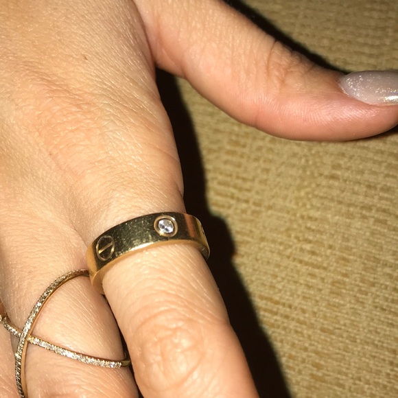 Cartier Jewelry - SOLD ❣️ Cartier love ring 3 diamonds yellow gold